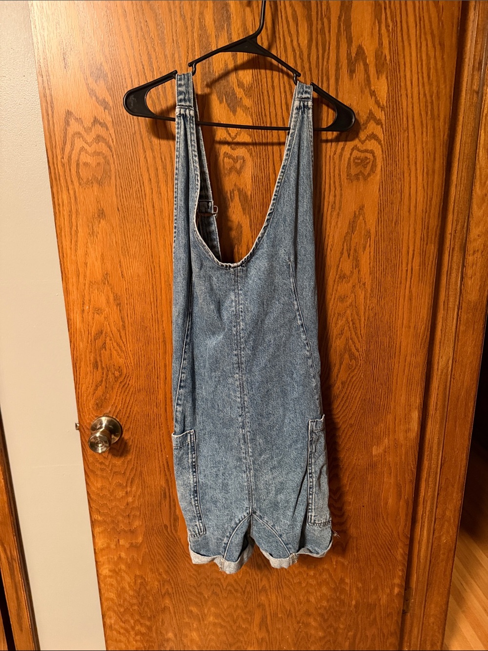 We The Free Light Blue Denim Kids One-Piece Overalls